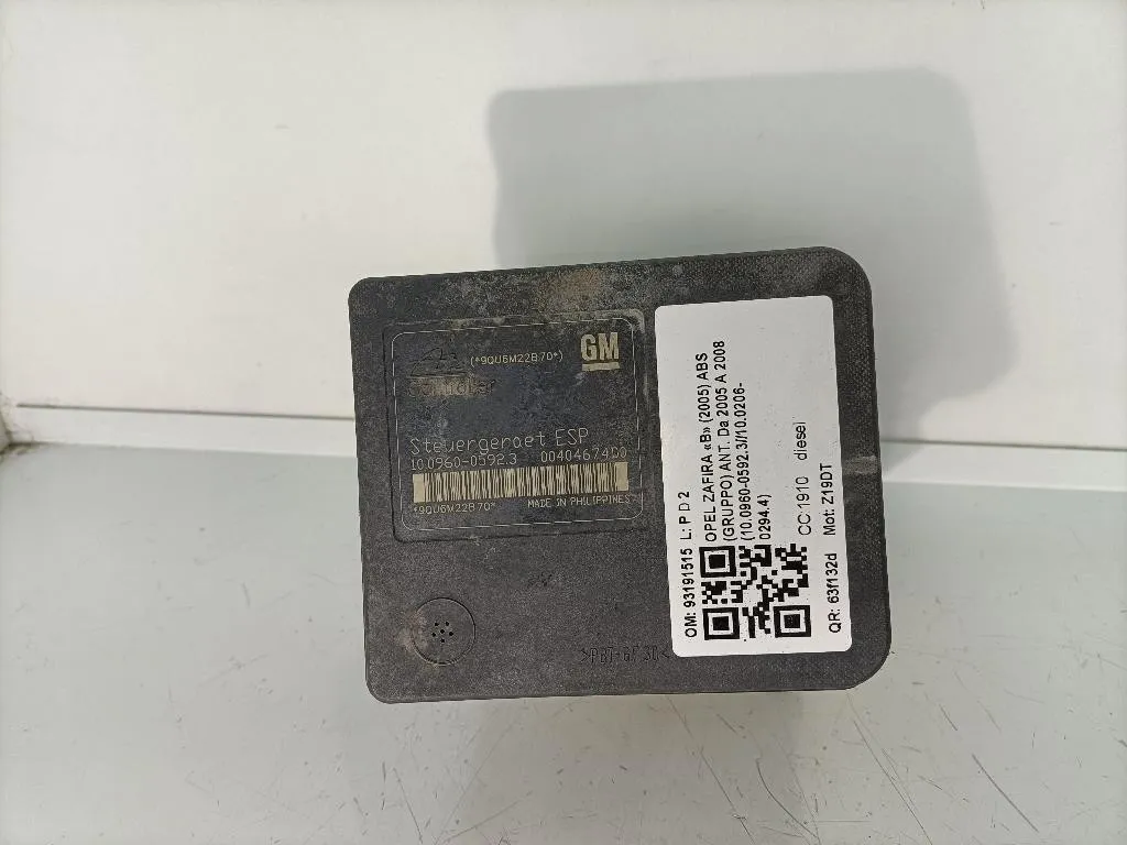 ABS con codice 10.0960-0592.3//10.0206-0294.4 da OPEL Zafira B Z19DT diesel 1910 (05>08)