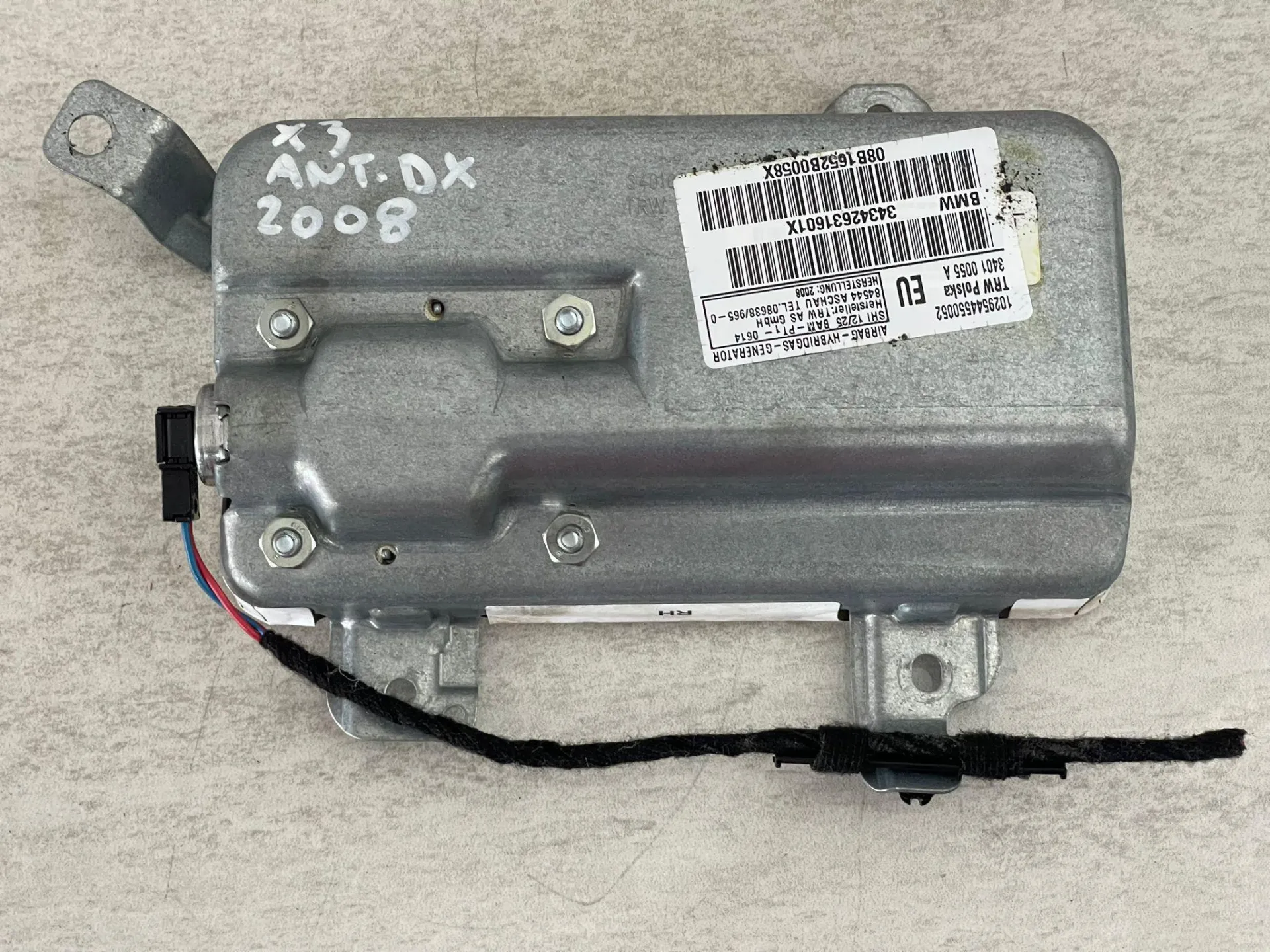 AIRBAG PORTA ANTERIORE DESTRA con codice 34342631601X da BMW X3 1° Serie (04>10)