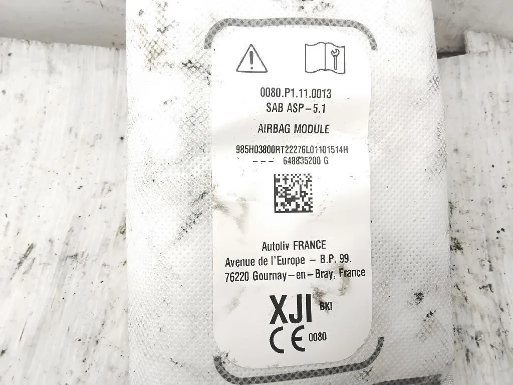 AIRBAG SEDILE DESTRO con codice 648835200G 985H03800R da DACIA Sandero Stepway Serie (21>)