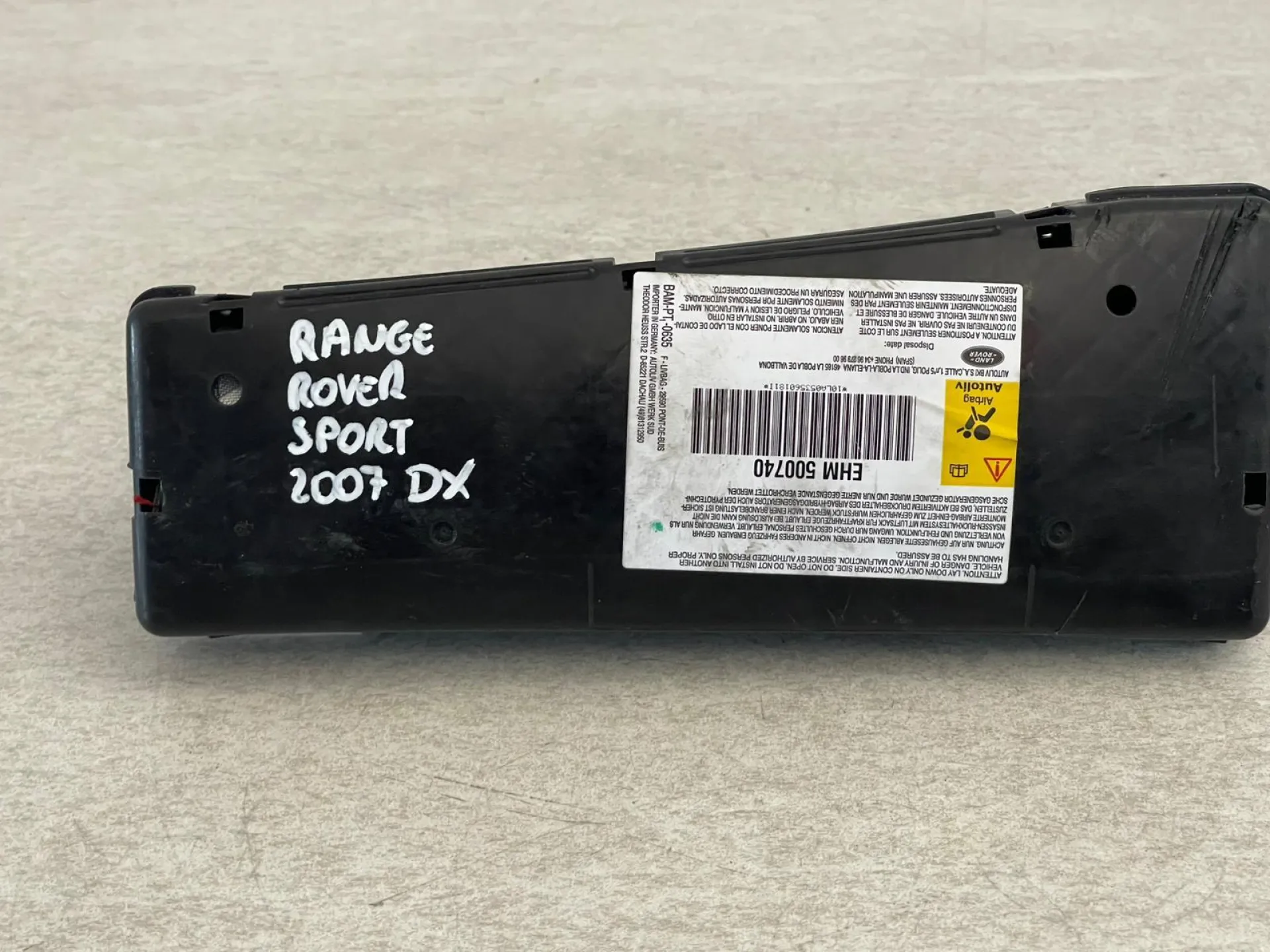AIRBAG SEDILE DESTRO con codice EHM500740 da LAND ROVER Range Rover SPORT (05>13)
