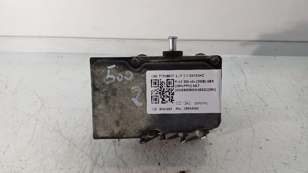 CENTRALINA ABS FIAT 500 Serie 0265800800/0265232290 169A4000 benzina 1242 (07>14)