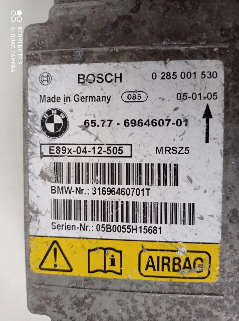 CENTRALINA AIRBAG con codice 65.77-6964607-01 da BMW Serie 1 Serie (E81) (06>12)