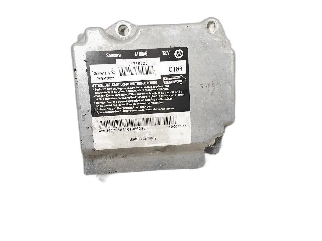 CENTRALINA AIRBAG con codice 51759726 5wk43622 da FIAT Multipla 2° Serie (04>)