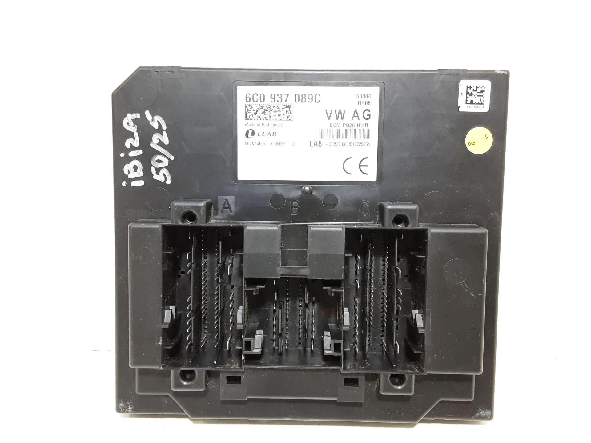 CENTRALINA BCM con codice 6C0937089C da SEAT Ibiza Serie Diesel 1400 (15>17)