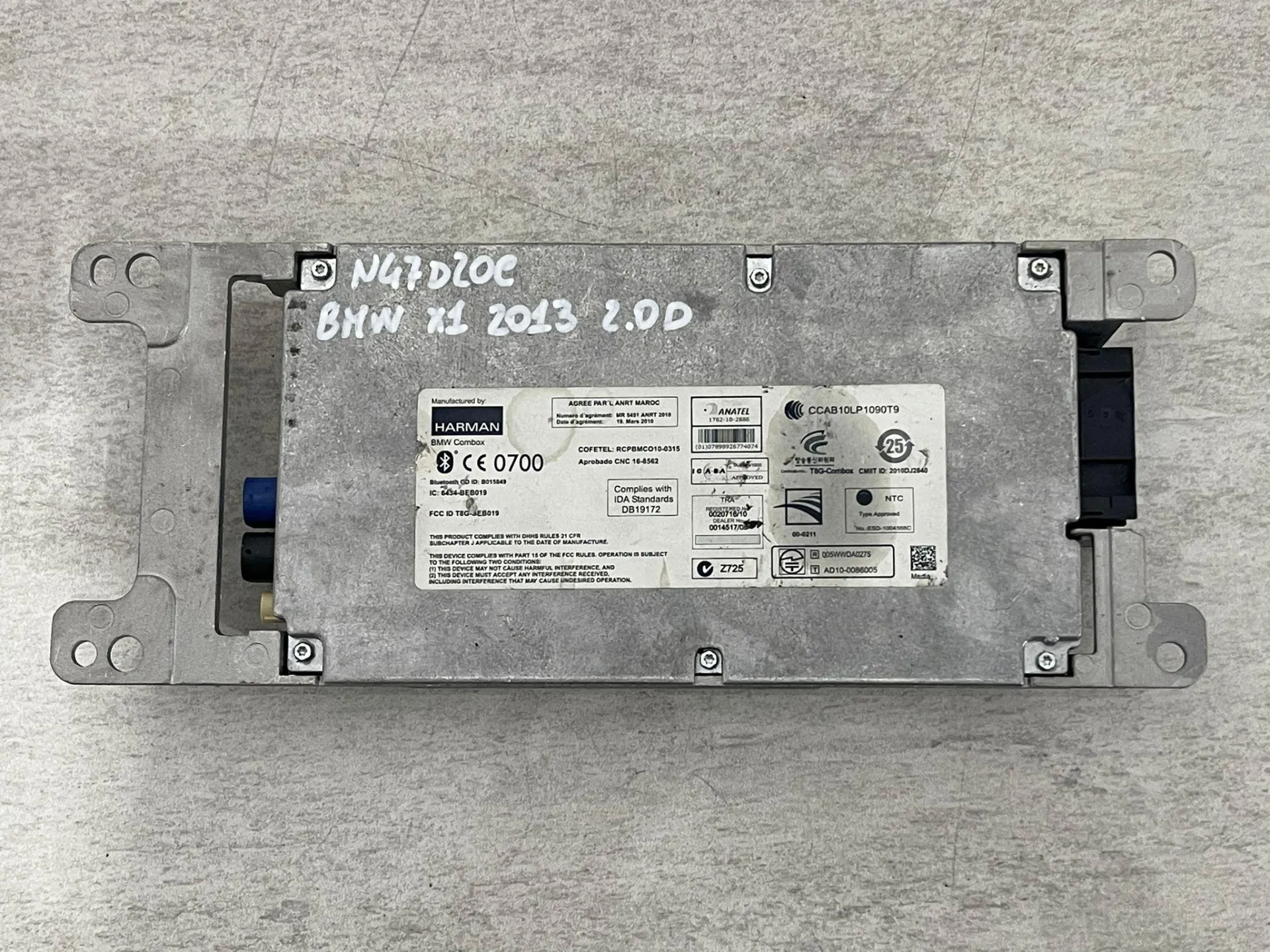 CENTRALINA BLUETOOTH TELEFONO con codice 9257160-01 da BMW X1 Serie (E84) (09>15)