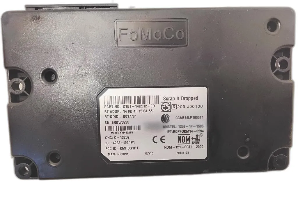 CENTRALINA BLUETOOTH TELEFONO con codice D1BT-14D212-ED da FORD Fiesta 6° Serie (08>17)