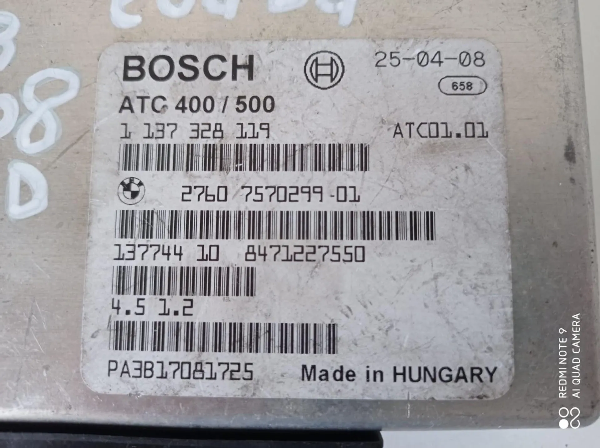 CENTRALINA CAMBIO AUTOMATICO con codice 1137328119 da BMW X3 1° Serie Diesel 2000 (04>10)