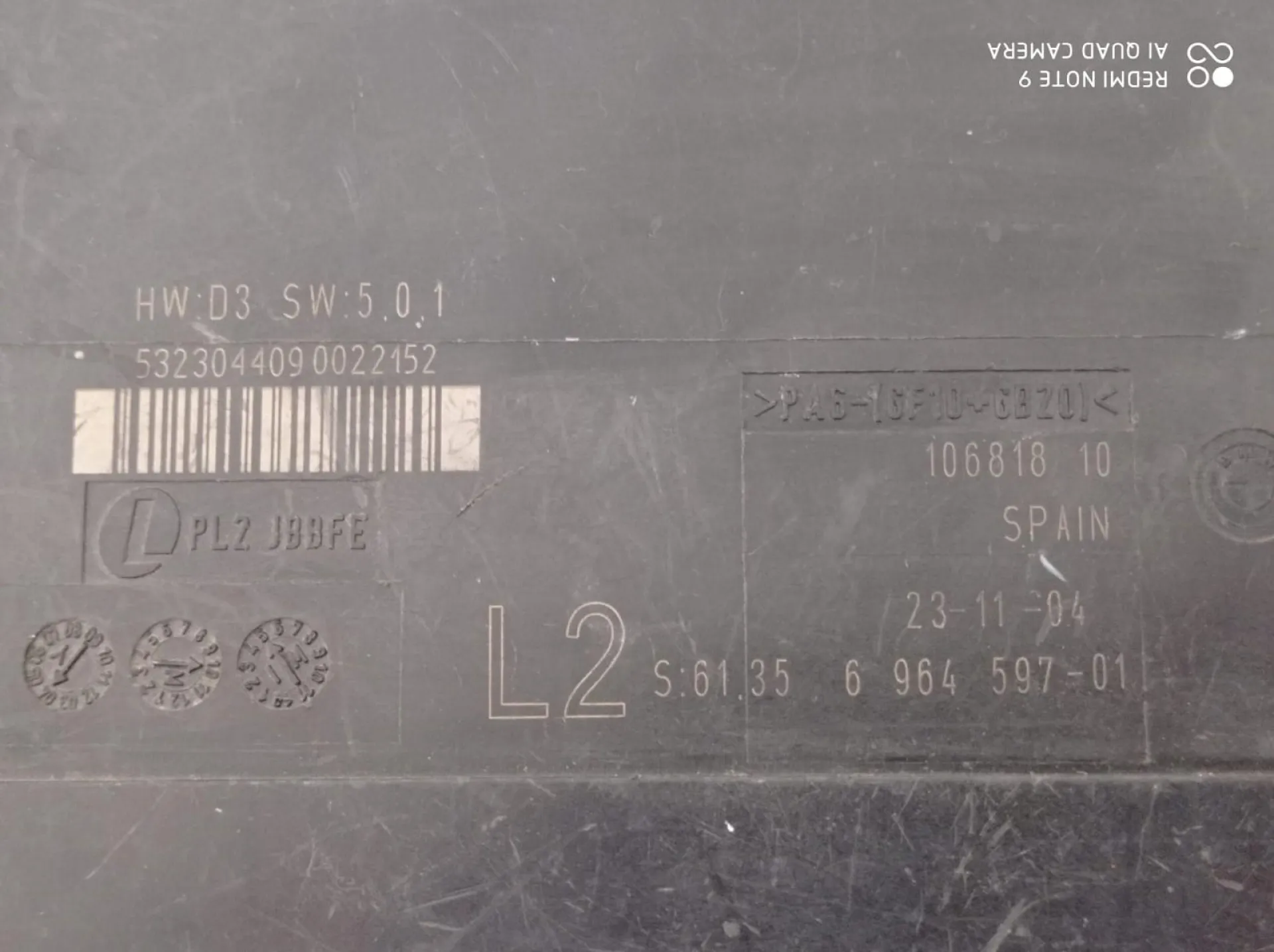 CENTRALINA COMFORT con codice 6964597-01 da BMW Serie 1 Serie (E87) Diesel 2000 (04>07)