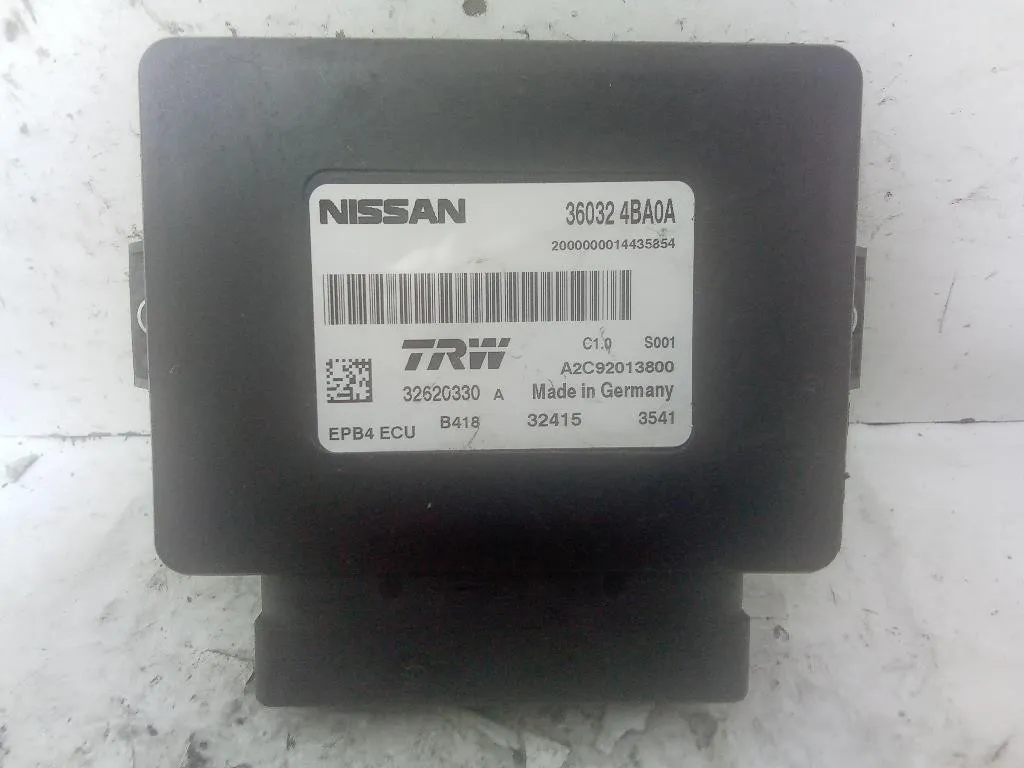 CENTRALINA FRENO STAZIONAMENTO con codice 360324BA0A da NISSAN Qashqai Serie HRA2DDT benzina 1197 (14>)