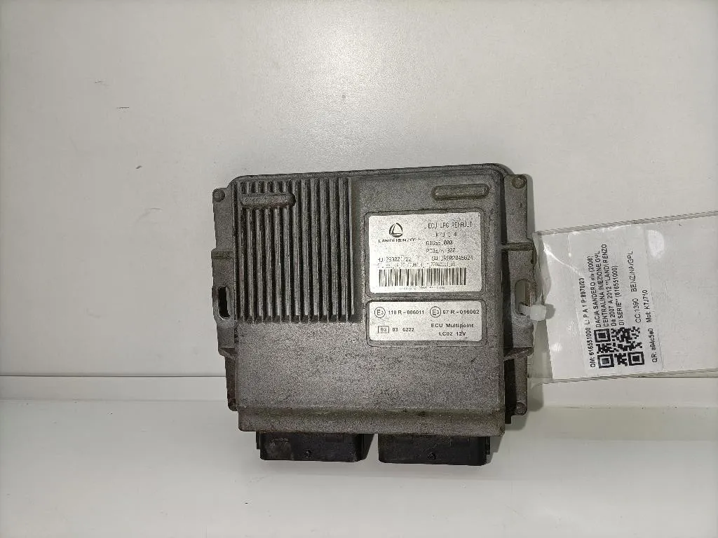 CENTRALINA GPL con codice 616551000 da DACIA Sandero 1° Serie K7J710 bipower 1390 (08>12)