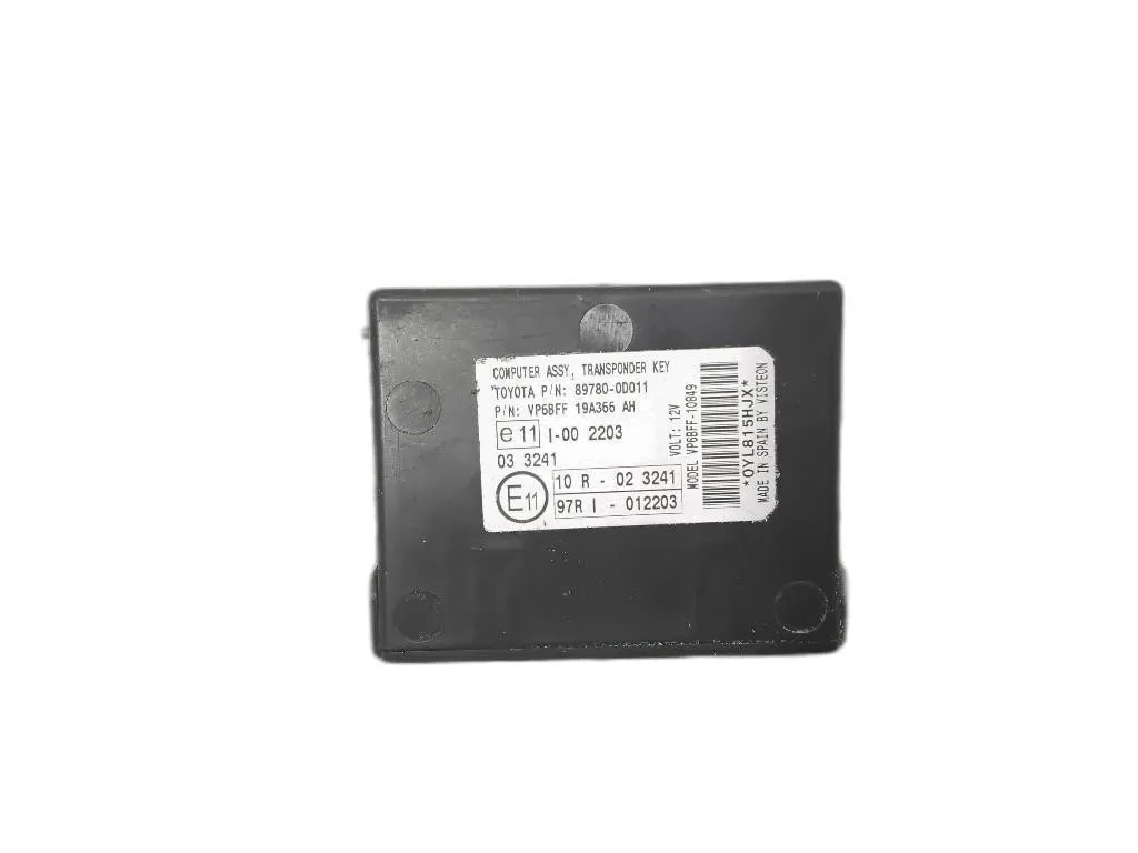 CENTRALINA IMMOBILIZER con codice 89780-0D011 da TOYOTA Yaris Serie 2SZFE benzina 1298 (05>08)