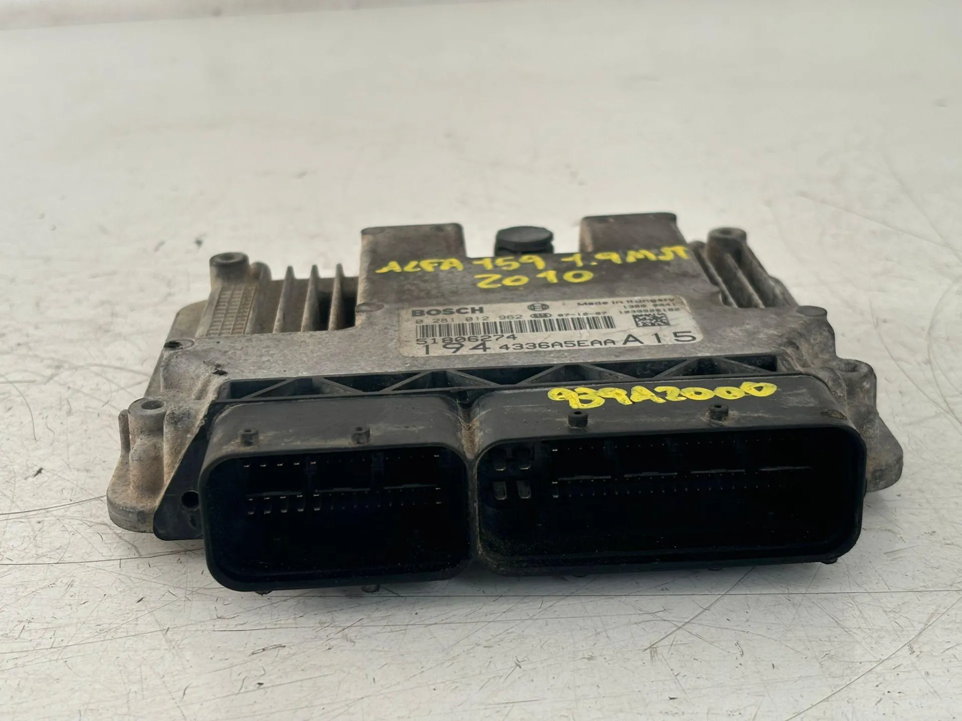CENTRALINA MOTORE con codice 0281012962 da ALFA ROMEO 159 Berlina Serie (939_) Diesel 1900 (05>11)