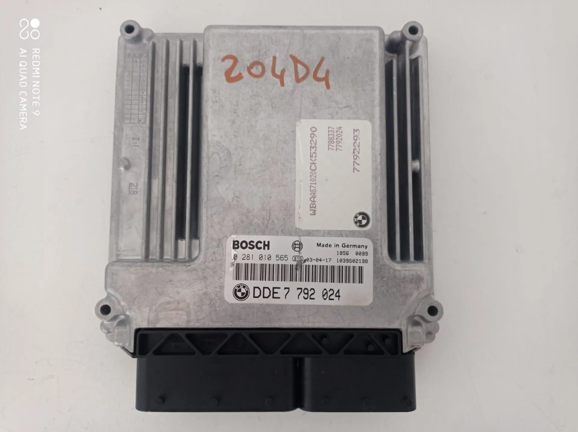 CENTRALINA MOTORE con codice 0281010565 da BMW Serie 1 Serie (E87) Diesel 2000 (07>)