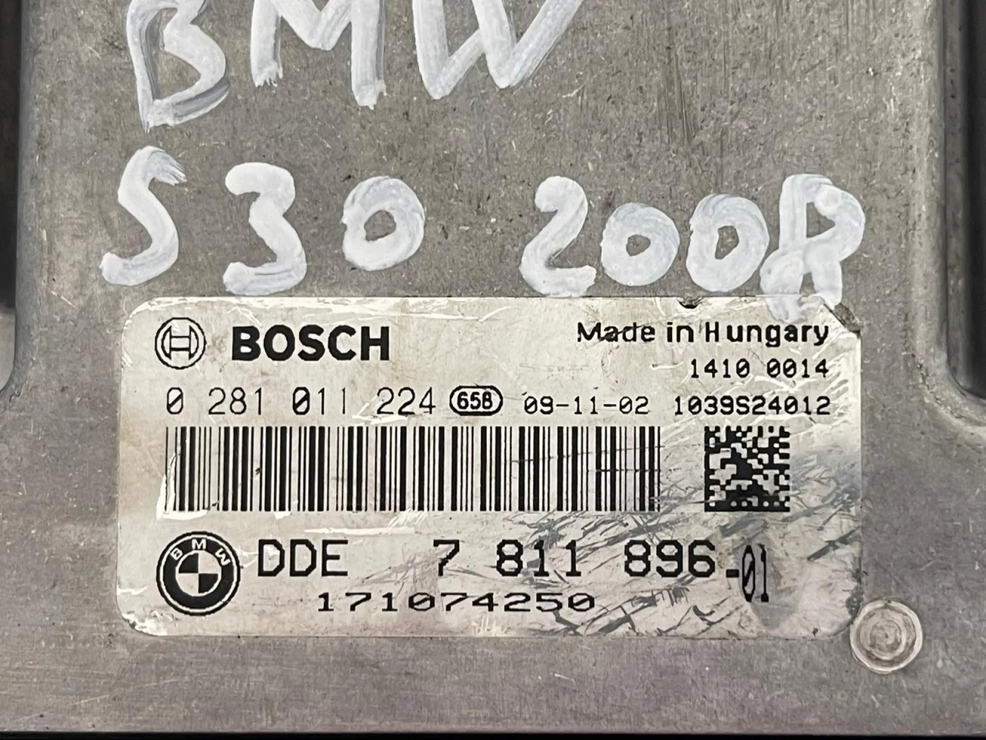 CENTRALINA MOTORE con codice 0281011224 da BMW Serie 5 E60 con codice motore 306D2/306D2 Diesel 3000 (03>10)