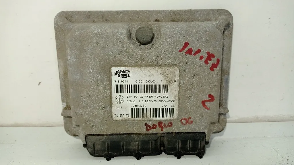 CENTRALINA MOTORE FIAT Doblo Serie Restyling 51819344 182B6000 bifuel/metano 1596 (05>09)