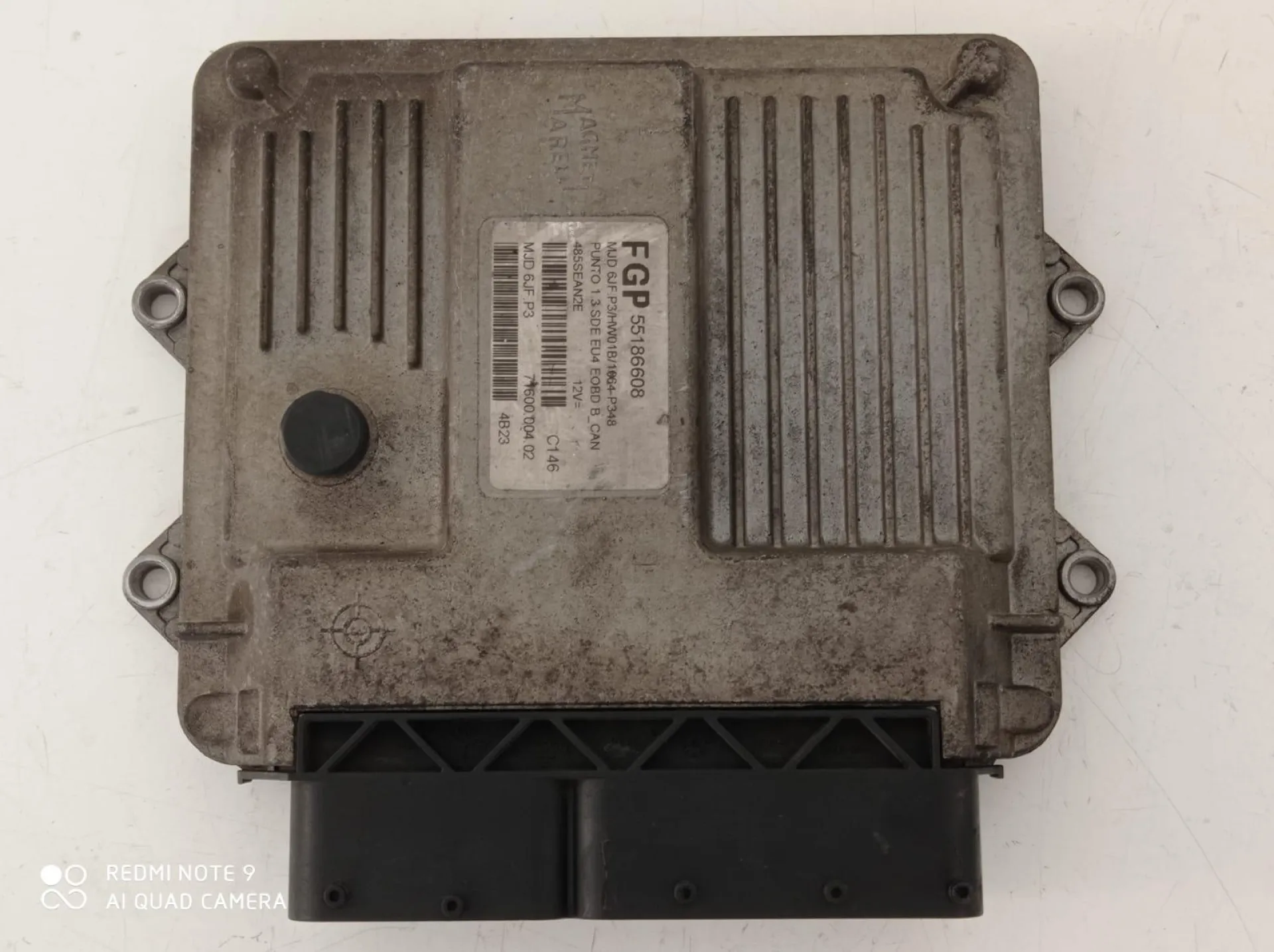 CENTRALINA MOTORE con codice 55186608 da FIAT Punto Berlina 5P 3° Serie con codice motore 188A9000/188A9000 Diesel 1300 (03>)