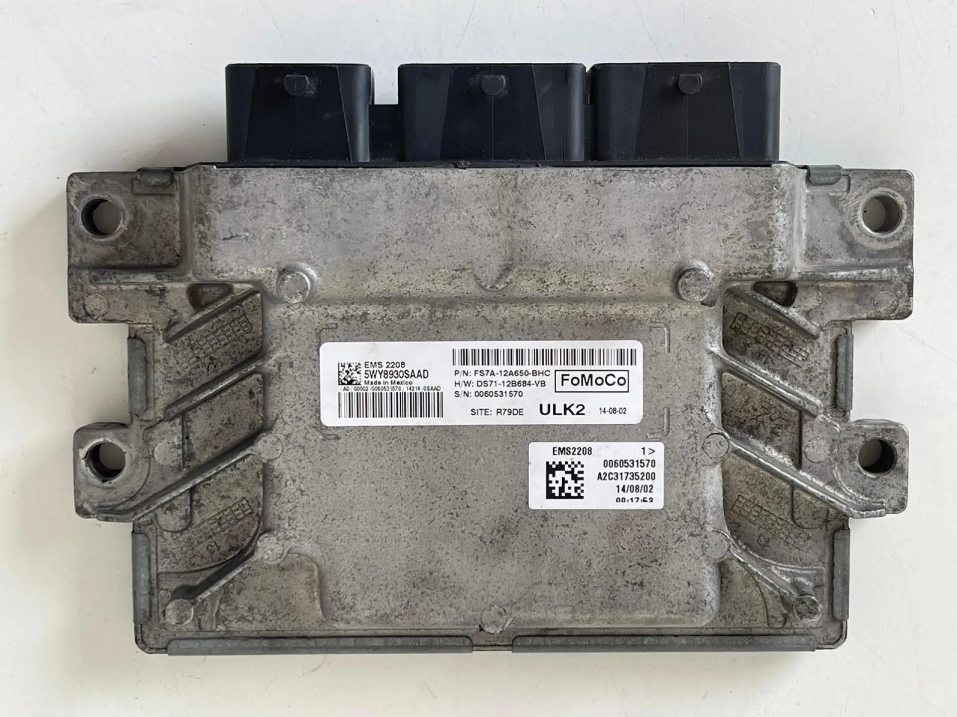 CENTRALINA MOTORE con codice FS7A-12A650-BHC da FORD Mondeo Berlina 7° Serie Diesel 2000 (15>)
