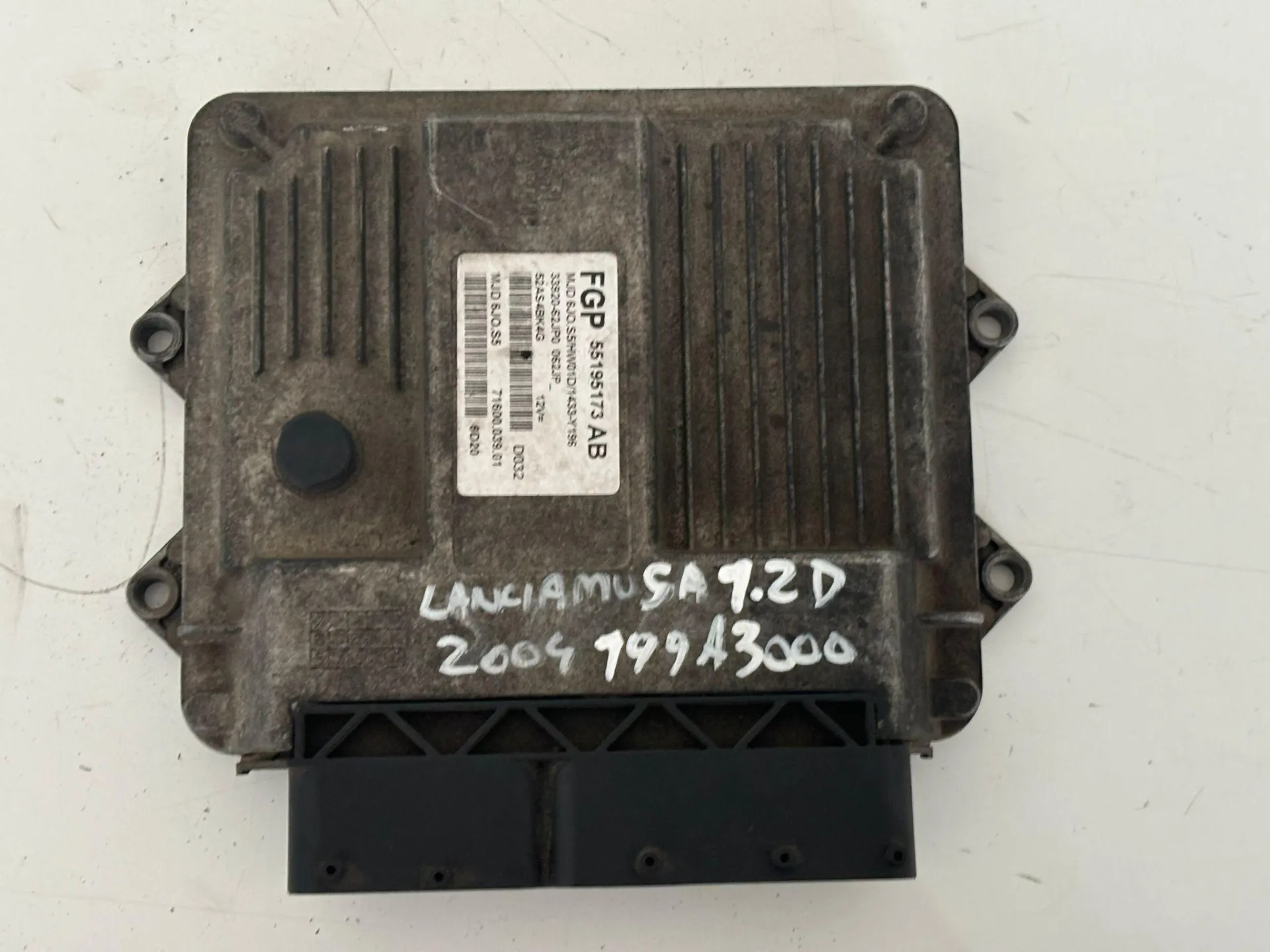 CENTRALINA MOTORE con codice 55195173 da LANCIA Musa 1° Serie con codice motore 199A3000/199A3000 Diesel 1300 (04>07)