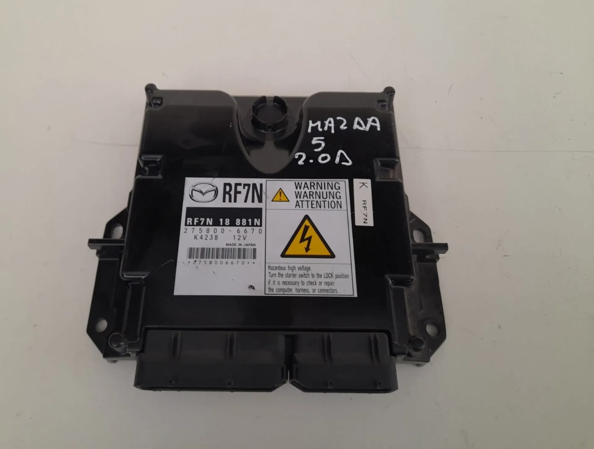 Centralina motore Mazda 5 2.0 D del 2006 CODICE RICAMBIO : 275800-6670