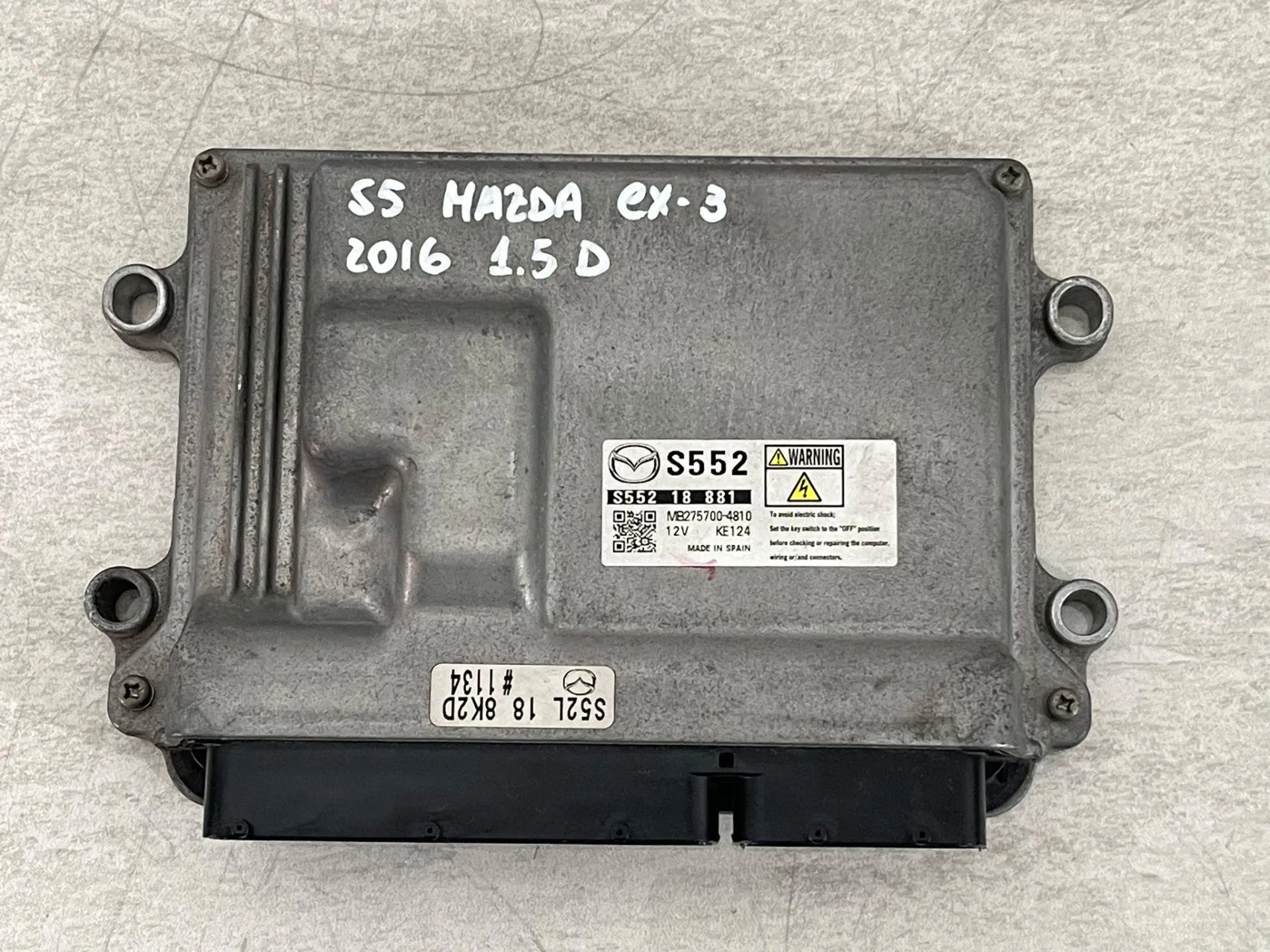 CENTRALINA MOTORE con codice MB275700-4810 da MAZDA CX3 Serie con codice motore S5 Diesel 1500 (15>)