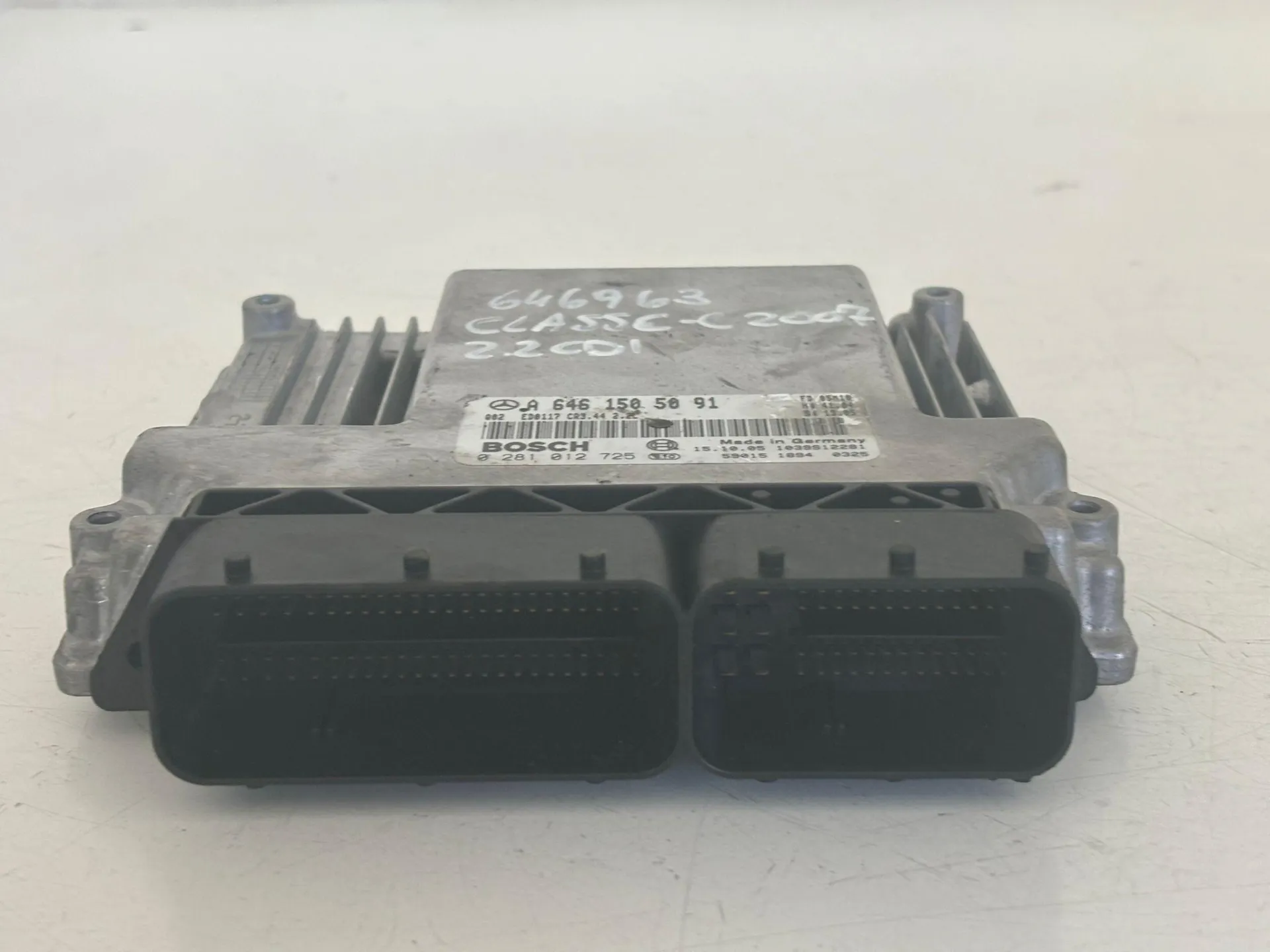CENTRALINA MOTORE con codice A6461505091 da MERCEDES Classe C Berlina W204 con codice motore 646963/646963 Diesel 2200 (07>)