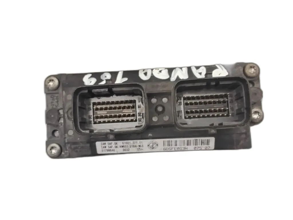 CENTRALINA MOTORE con codice IAW5AF.SK 51798646 da FIAT Panda 2° Serie 188A4000 bifuel/metano 1242 (03>10)