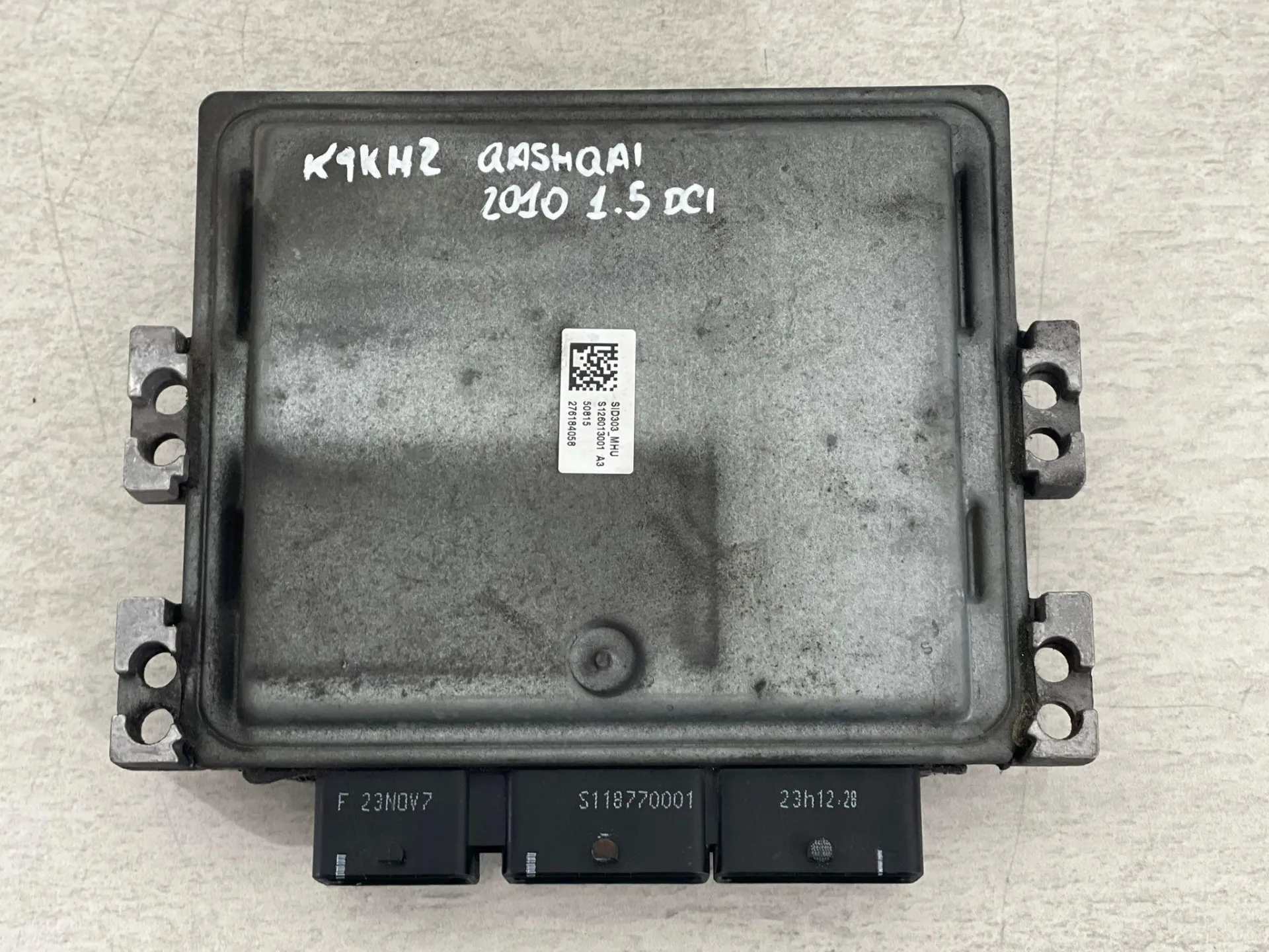 CENTRALINA MOTORE con codice 23710JD54D da 2261100Q7D NISSAN Qashqai 2° Serie con codice motore K9K H2 Diesel 1500