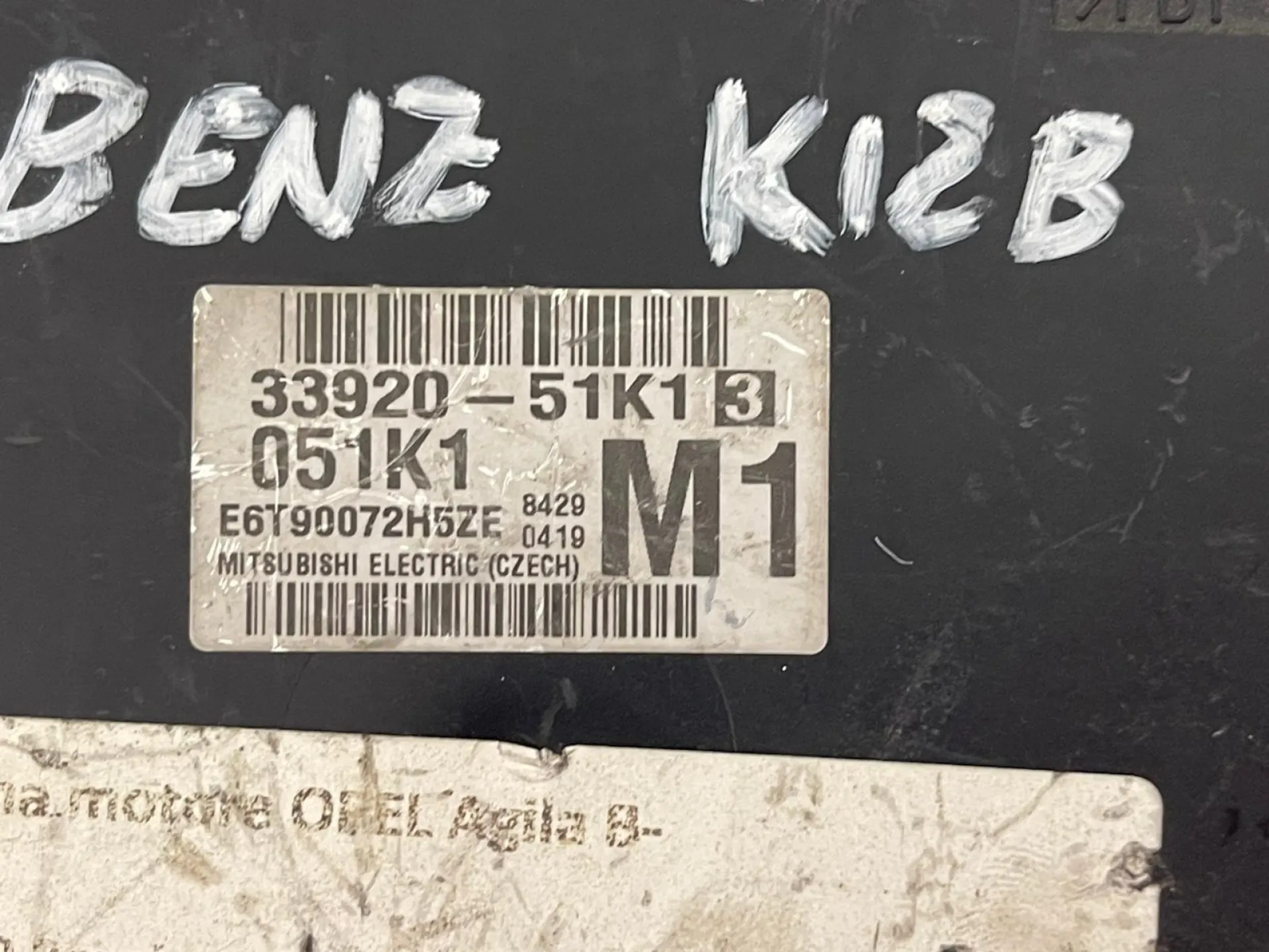 CENTRALINA MOTORE con codice 33920-51K13 da OPEL Agila B con codice motore K12B/K12B Benzina 1200 (08>)