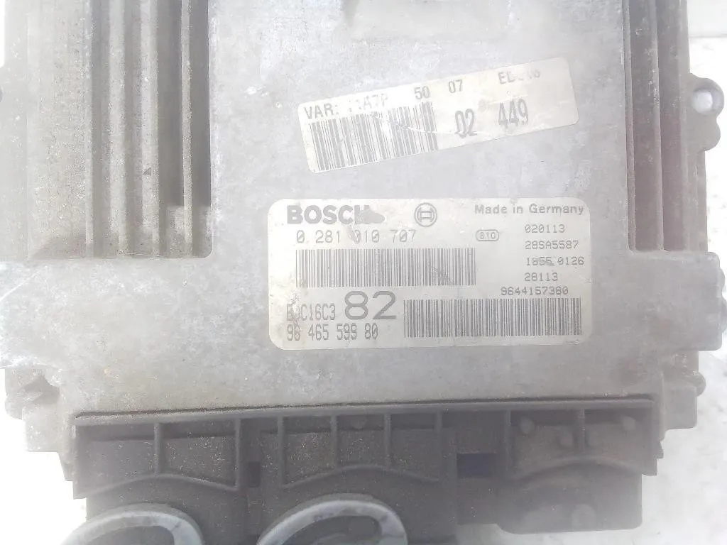 CENTRALINA MOTORE con codice 0281010707 946559980 da PEUGEOT 206 1° Serie 8HX diesel 1398 (98>03)