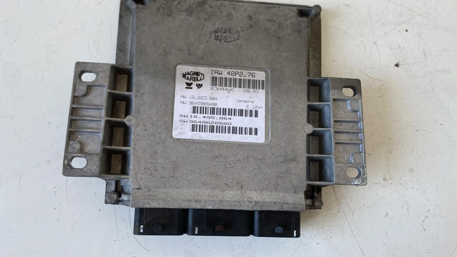 CENTRALINA MOTORE PEUGEOT 206 2° Serie COD. HW 9645989480 con codice motore HFX/HFX Benzina 1100 (03>09)