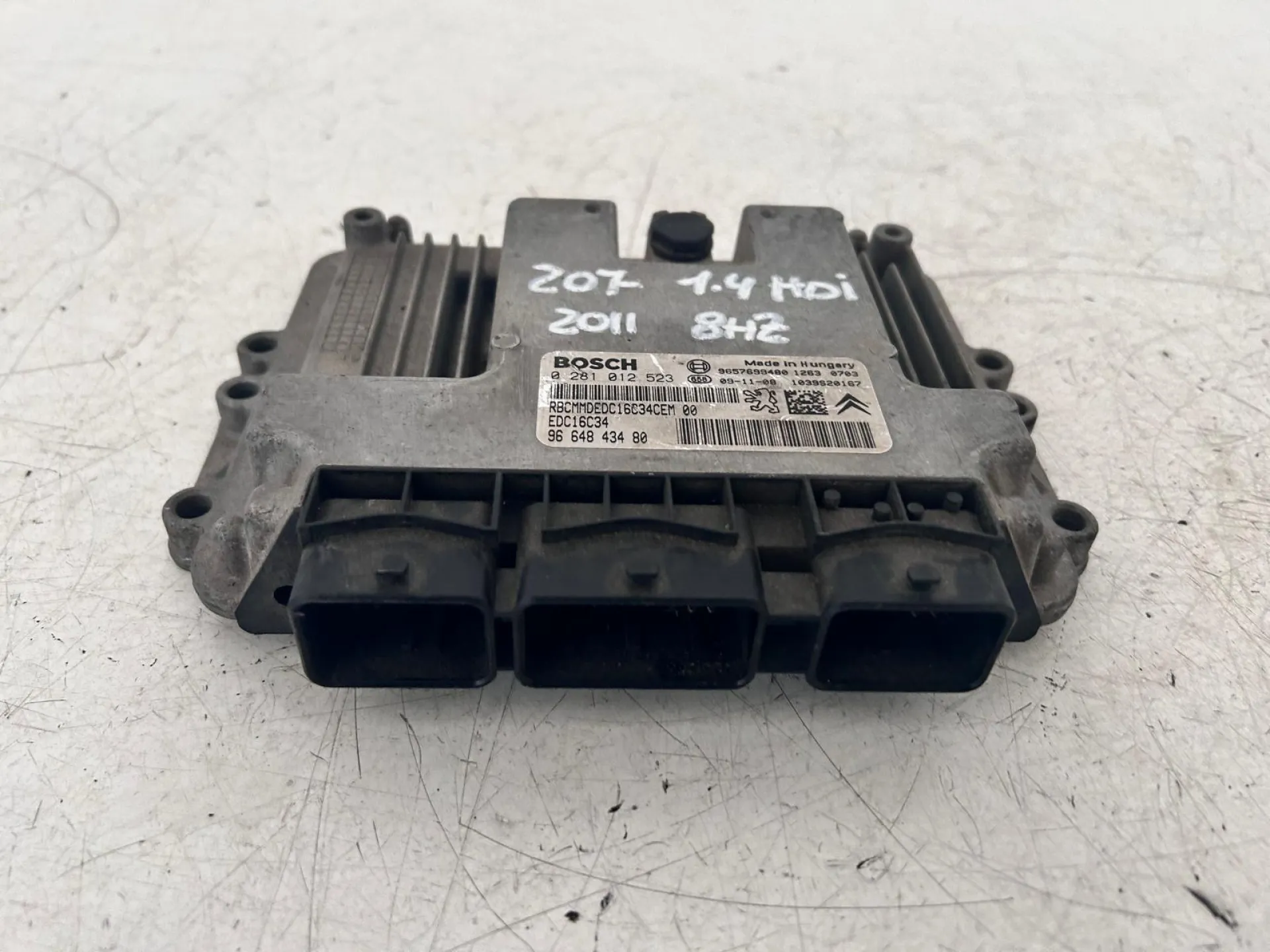 CENTRALINA MOTORE con codice 9664843480 da PEUGEOT 207 2° Serie Diesel 1400 (09>)