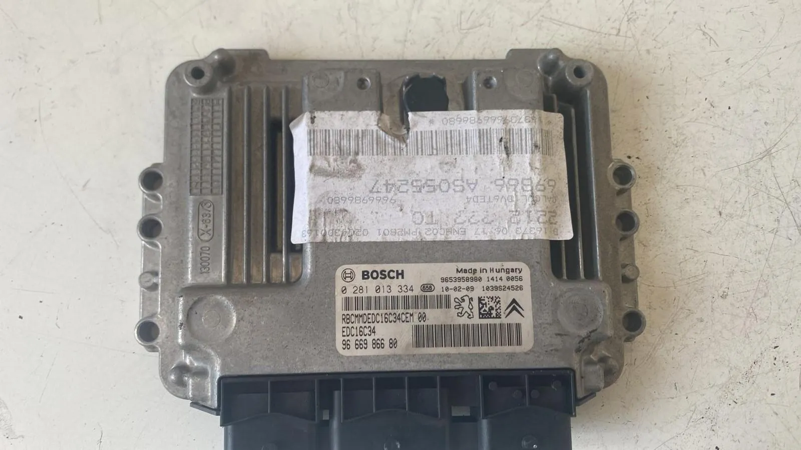 CENTRALINA MOTORE con codice 0281013334 da PEUGEOT 5008 1° Serie con codice motore 9HV/9HV Diesel 1600 (09>)