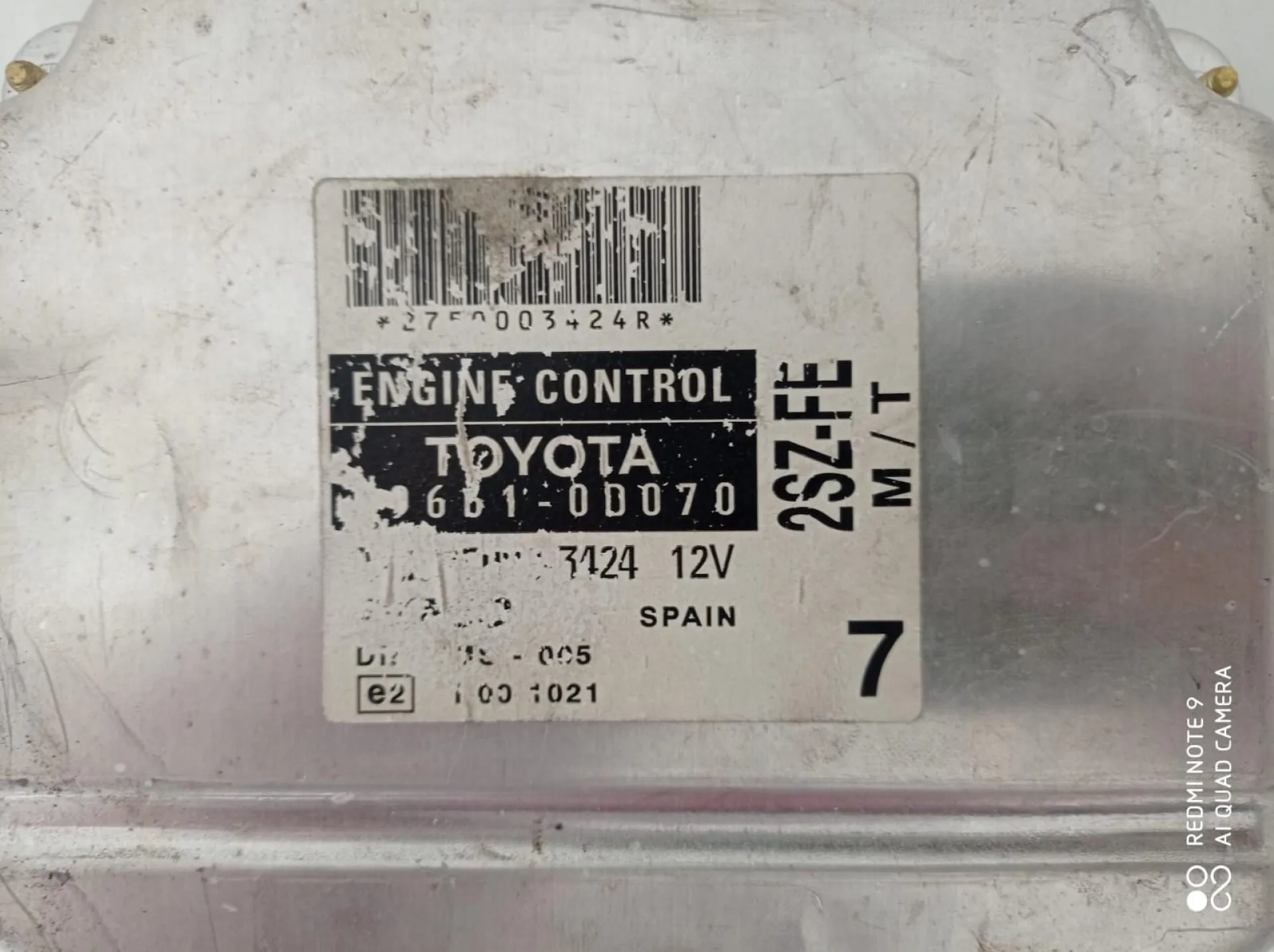 CENTRALINA MOTORE con codice 89661-0D070 da TOYOTA Yaris Serie Benzina 1300 (05>08)