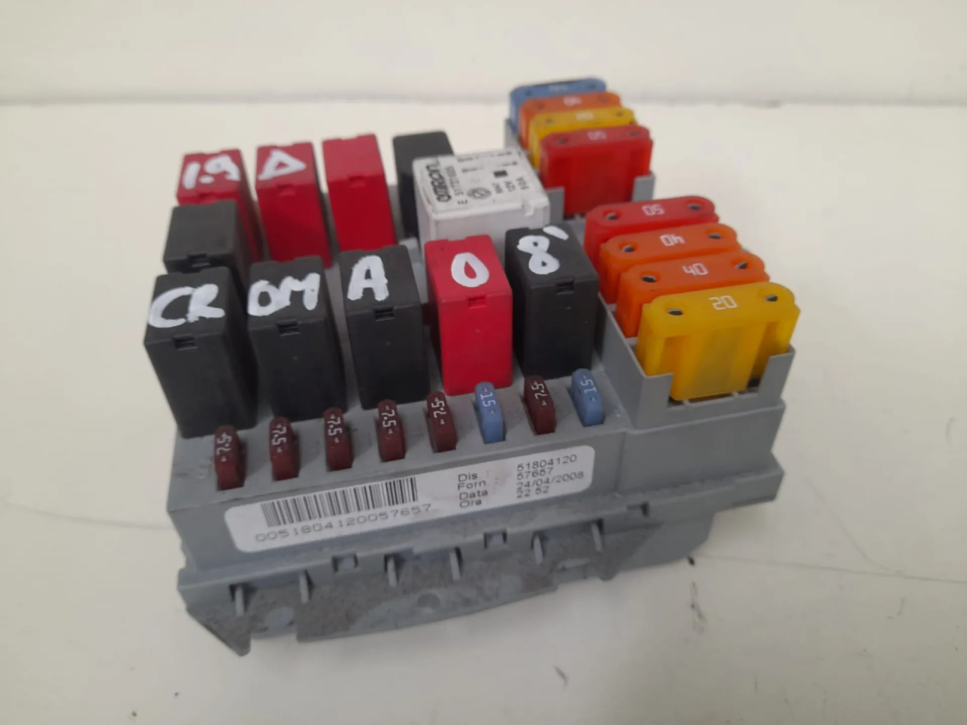 Centralina porta fusibili Fiat Croma 1.9 D del 2007 CODICE RICAMBIO : 51804120