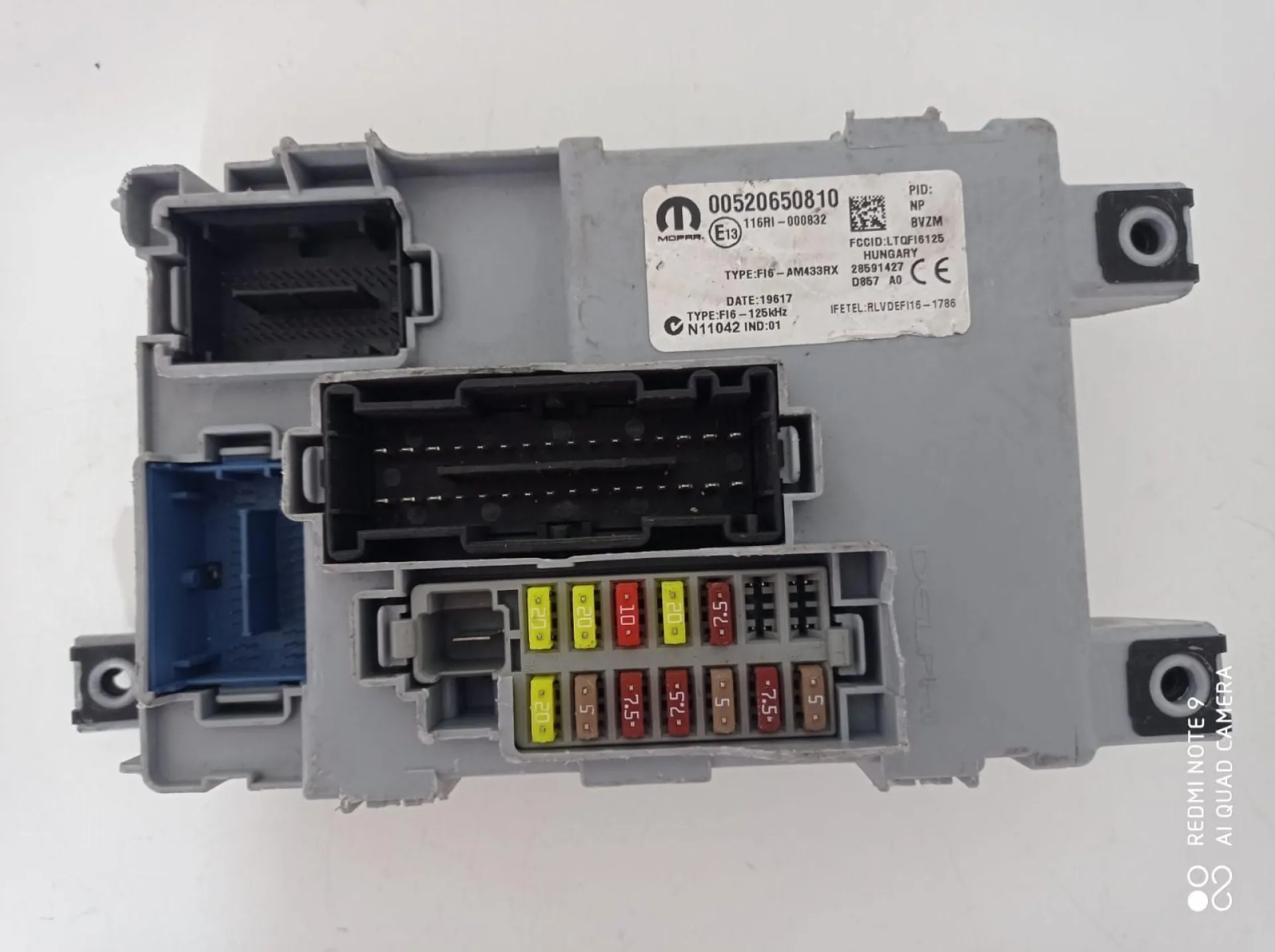 CENTRALINA PORTA FUSIBILI con codice 00520650810 da FIAT Panda 3° Serie Diesel 1300 (12>)
