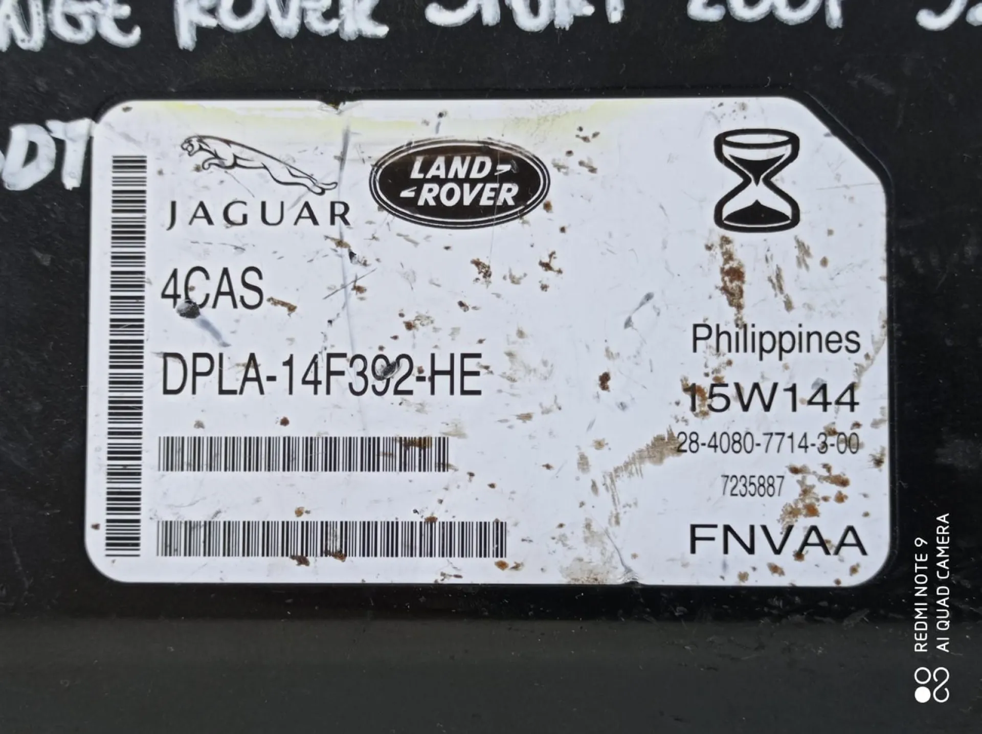 CENTRALINA SOSPENSIONE/I con codice DPLA-14F392-HE da LAND ROVER Range Rover SPORT (05>13)
