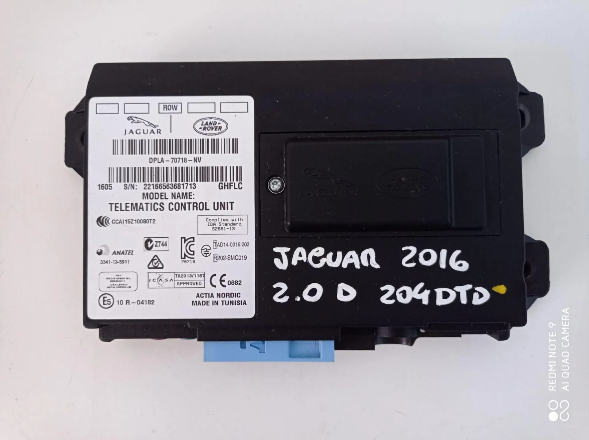 CENTRALINA TELEFONO con codice DPLA-70718-NV da JAGUAR XE Serie (X760) (15>)