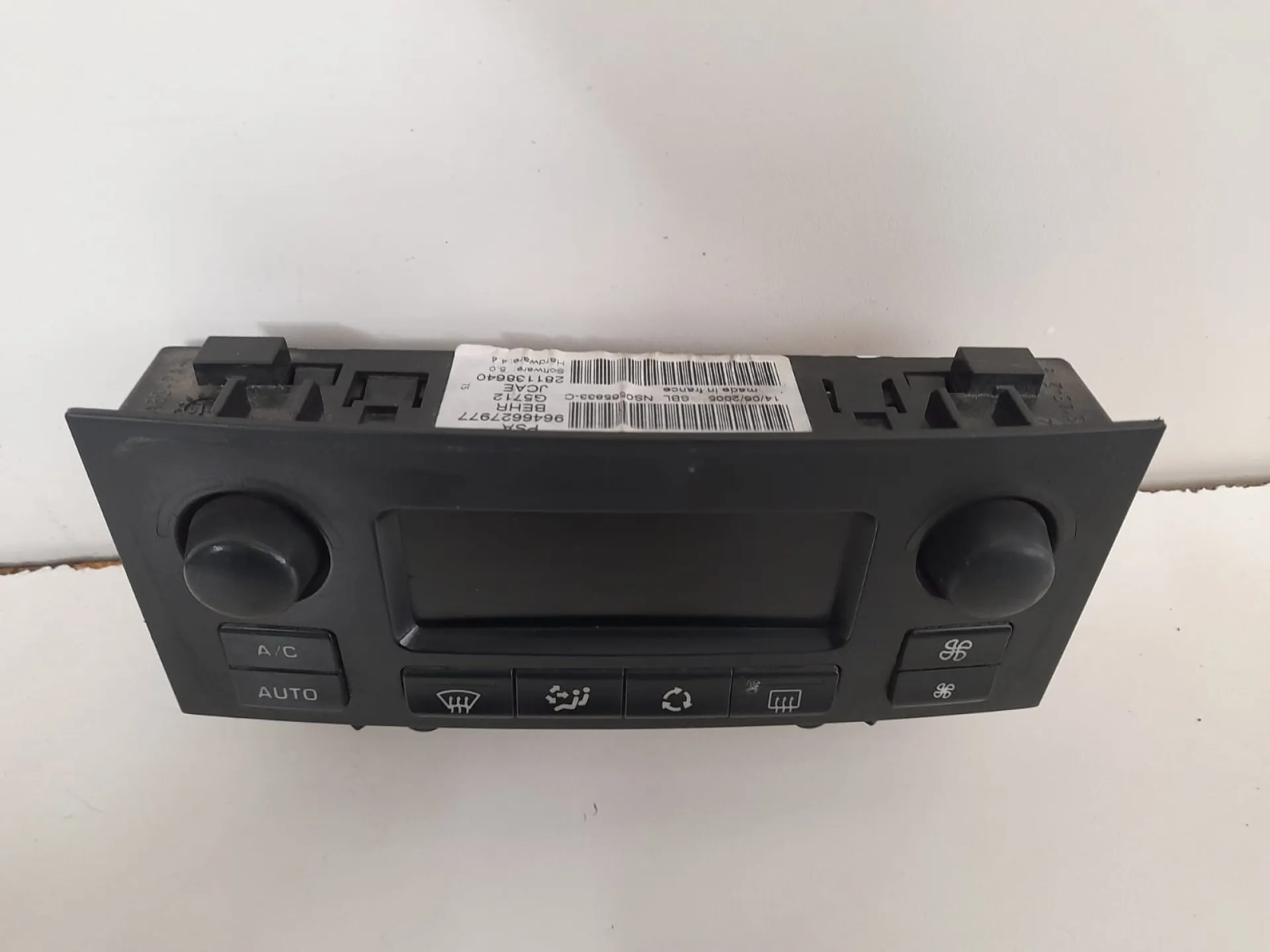 Comandi clima Peugeot 307 1.6 D del 2005 CODICE RICAMBIO : 9646627977
