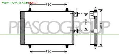 CONDENSATORE CITROEN - BERLINGO 5 POSTI  - 2002 > 2008, CITROEN - BERLINGO FURGONE / COMBO - 2002 > 2008, PEUGEOT - RANCH - 2003 > 2008, PEUGEOT - RANCH VAN ... CODICE/I: CI715C002 OE 6455CN