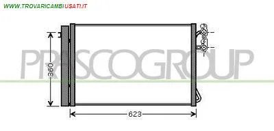 CONDENSATORE BMW - SERIE 1 E87 5 PORTE - 2004 > 2007, BMW - SERIE 1 E88 CABRIO - 2007 > 2013, BMW - X1 E84 - 2012 > 2015, BMW - Z4 E89 ROADSTER - 2009 > 2013 CODICE/I: OE 64539229022 BM024C001