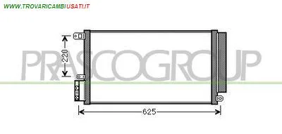CONDENSATORE ALFA ROMEO - MITO - 2008 >, FIAT - DOBLO - 2010 > 2015, FIAT - DOBLO CARGO - 2010 > 2015 CODICE/I: AA210C001 OE 50512105