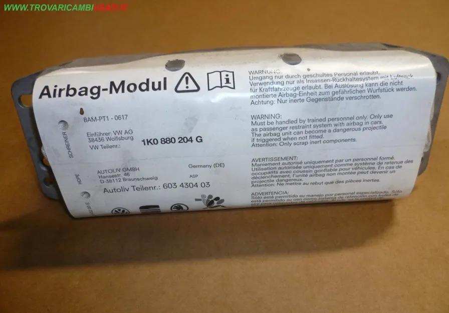 DISPOSITIVO AIR-BAG passeggero SPINA GIALLA 3 PIN VOLKSWAGEN GOLF (1K) 3 porte / 5 porte
