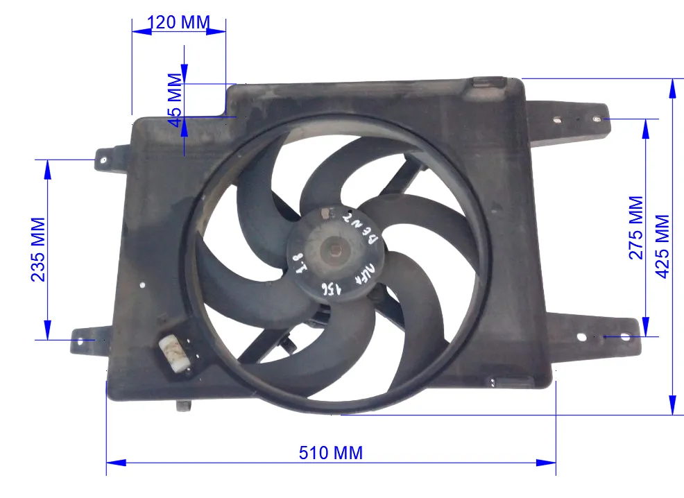 ELETTROVENTOLA ALFA ROMEO 156 Berlina Serie (932_) 60692479 con codice motore AR32201/AR32201 Benzina 1800 (97>03)