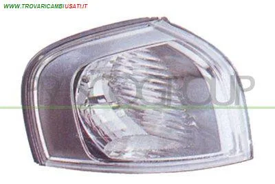 FANALE ANTERIORE DESTRO-BIANCO-CON PORTALAMPADA-PROFILO-CROMATO MOD. > 02/03