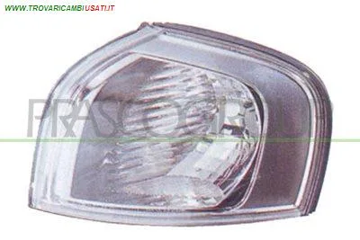 FANALE ANTERIORE SINISTRO-BIANCO-CON PORTALAMPADA-PROFILO-CROMATO MOD. > 02/03