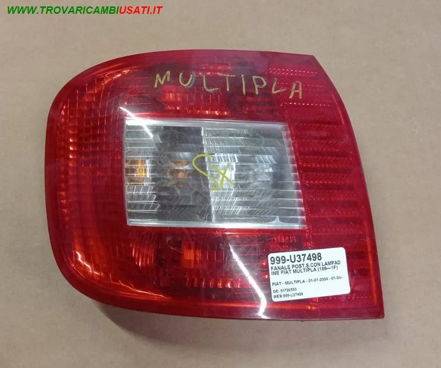 FANALE POST.S.CON LAMPADINE FIAT MULTIPLA (186-1F)