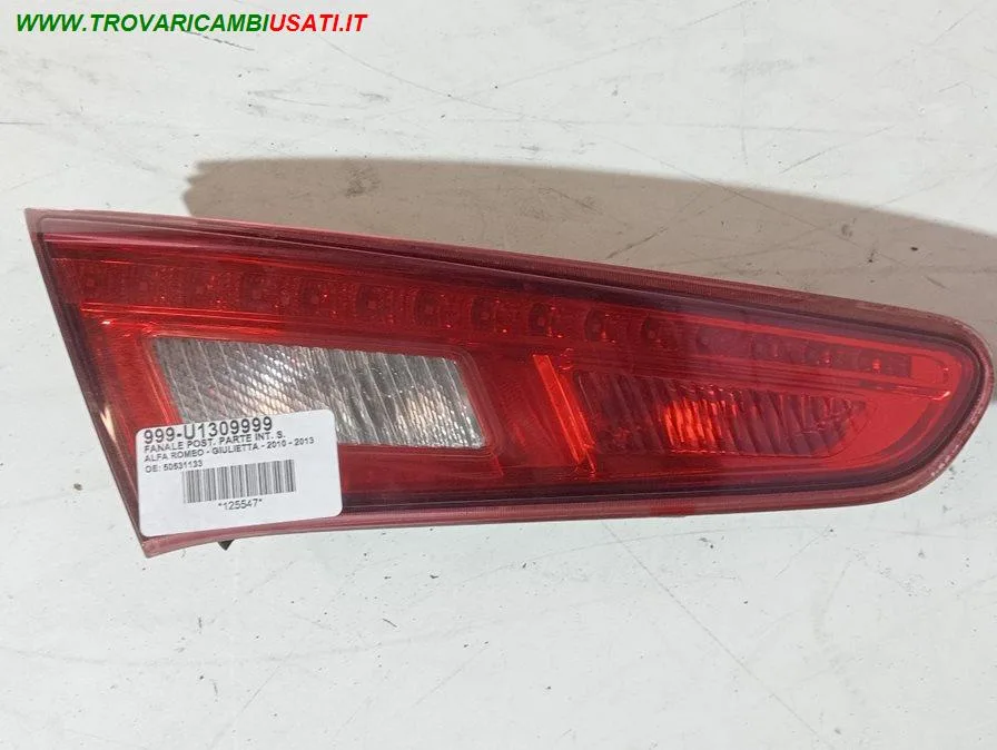 FANALE POST. PARTE INT. S. ALFA ROMEO - GIULIETTA - 2010 > 2013, ALFA ROMEO - GIULIETTA 2013 > CODICE/I: OE 0050513401 OE 0050531133 OE 50513401 999-U1309999 LLH432 OE 50531133