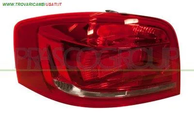 FANALE POSTERIORE SINISTRO-ROSSO-SENZA PORTALAMPADA MOD. 3 PORTE MOD. 08 > 10 AUDI - A3 3 PORTE - 2008 > 2012, AUDI - S3 - 2008 > 2013 CODICE/I: OE 8P3945095 AD3224164 LLG372
