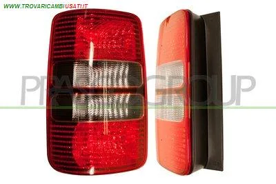 FANALE POSTERIORE SINISTRO-SENZA PORTALAMPADA-FUME'-ROSSO MOD. PORTELLONE