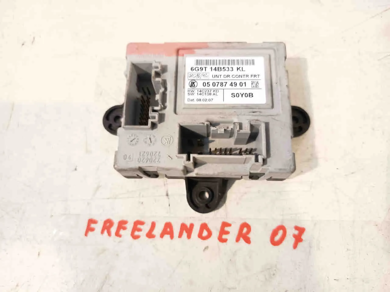 Centralina porta SX guida LAND ROVER Freelander 3° Serie del 2006 - 2011 CODICE RICAMBIO : 6g9t14b533kl